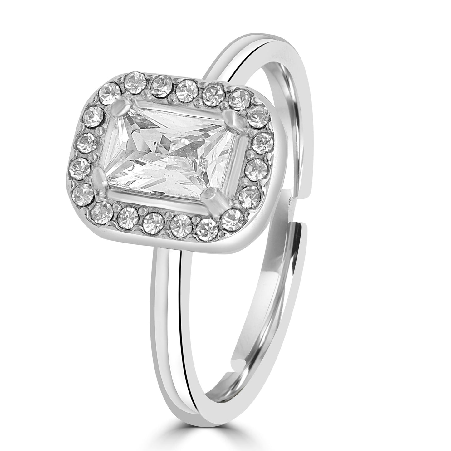 ANELLO CRISTALLO RETTANGOLARE