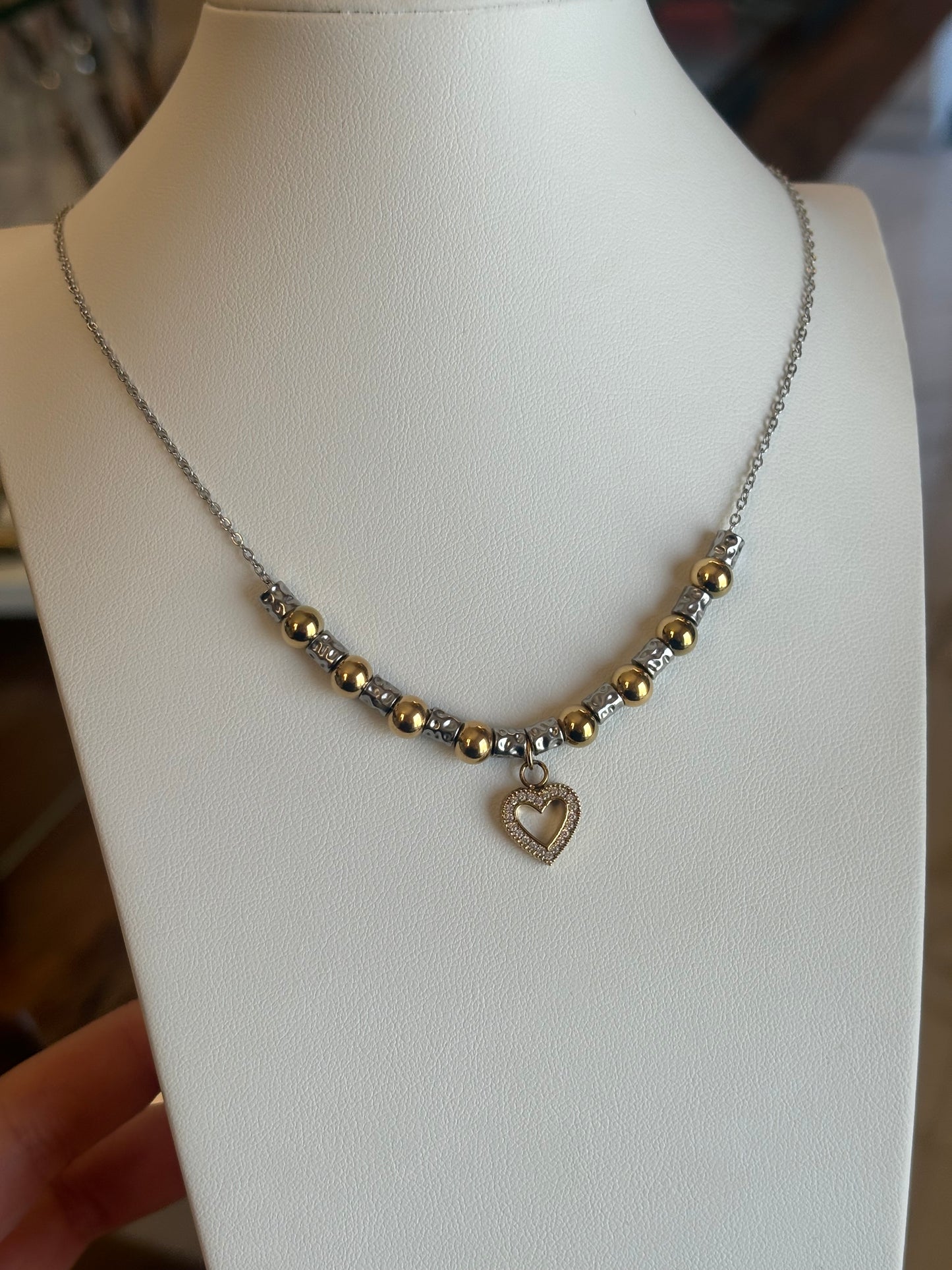 Collana Vanity con cuore pendente Gioielleria Riccardi.