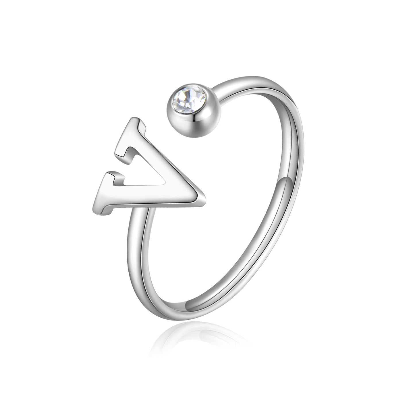 ANELLO CLICK LETTERA V