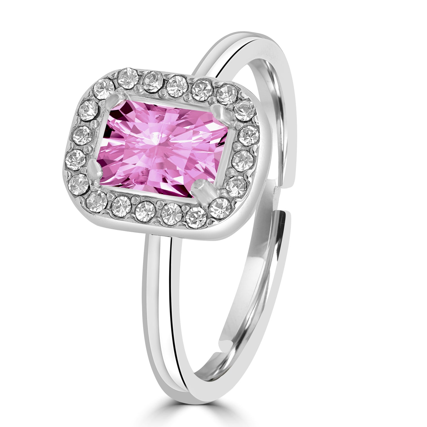 ANELLO CRISTALLO RETTANGOLARE