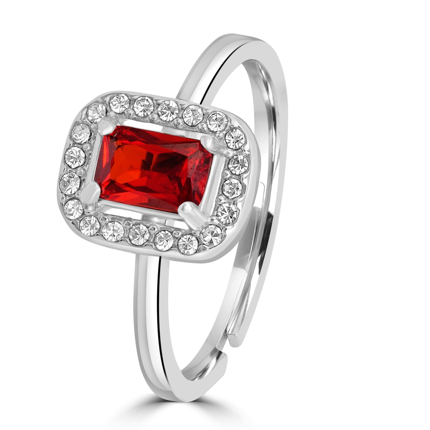 ANELLO CRISTALLO RETTANGOLARE