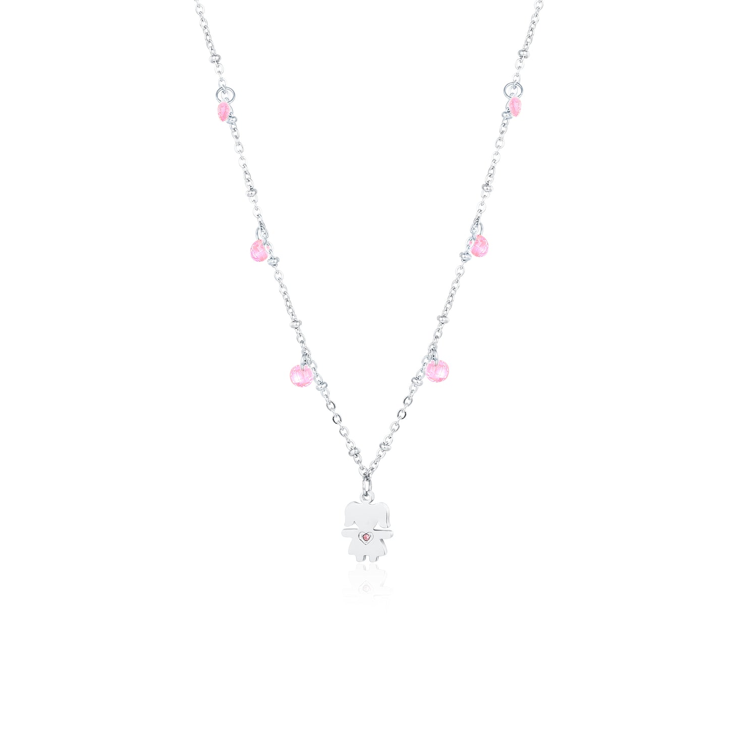 COLLANA CON BIMBA 6 CRISTALLI