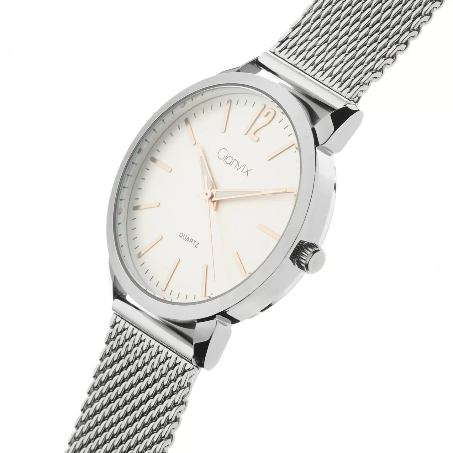 Orologio Unisex MILANO al Quarzo con Indici Oro Rosa - 36mm