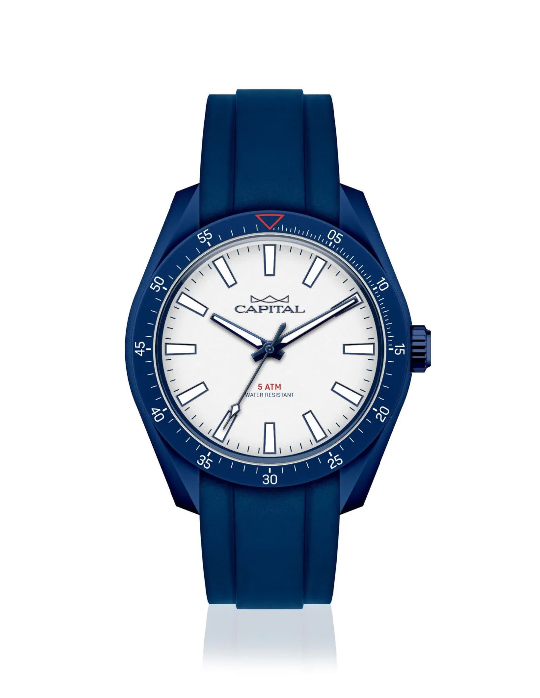 Orologio Uomo Capital AP003-02 - Cassa Blu 42mm, Cinturino in Silicone