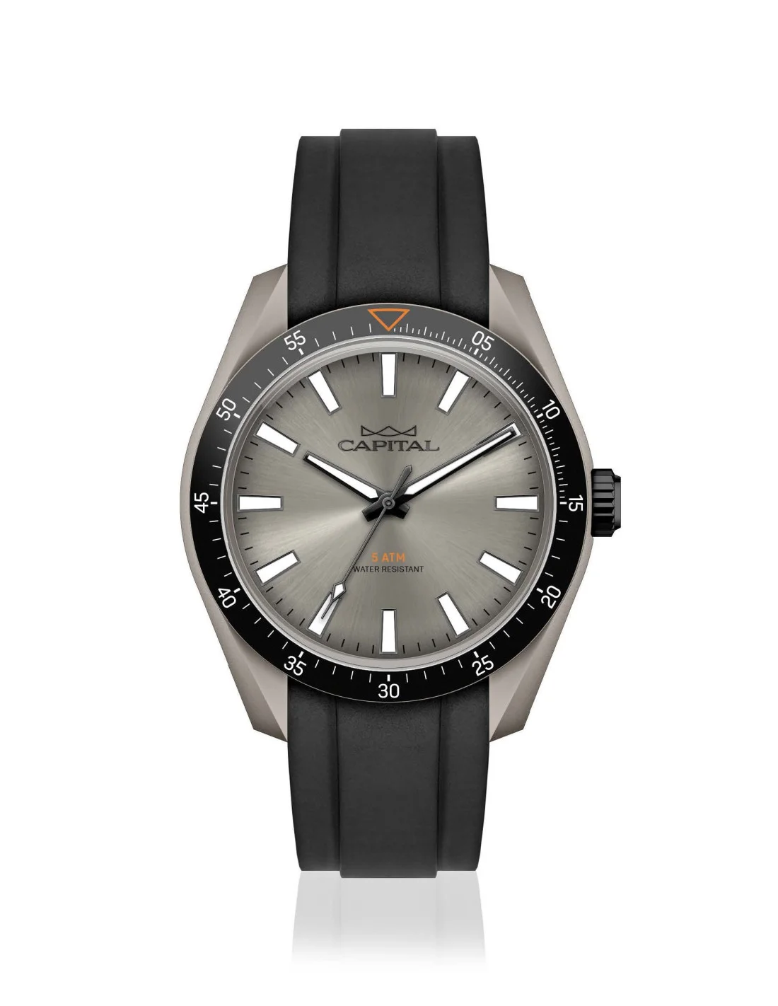 Orologio Uomo Capital Flow AP003-04 - Quadrante Grigio, Cassa 42mm, Cinturino Nero