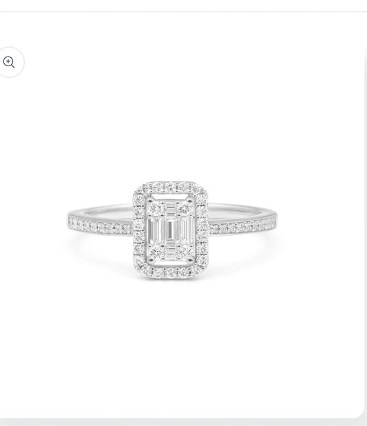 Anello quadrato Bridal
