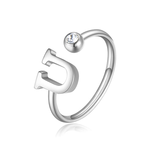 ANELLO CLICK LETTERA U